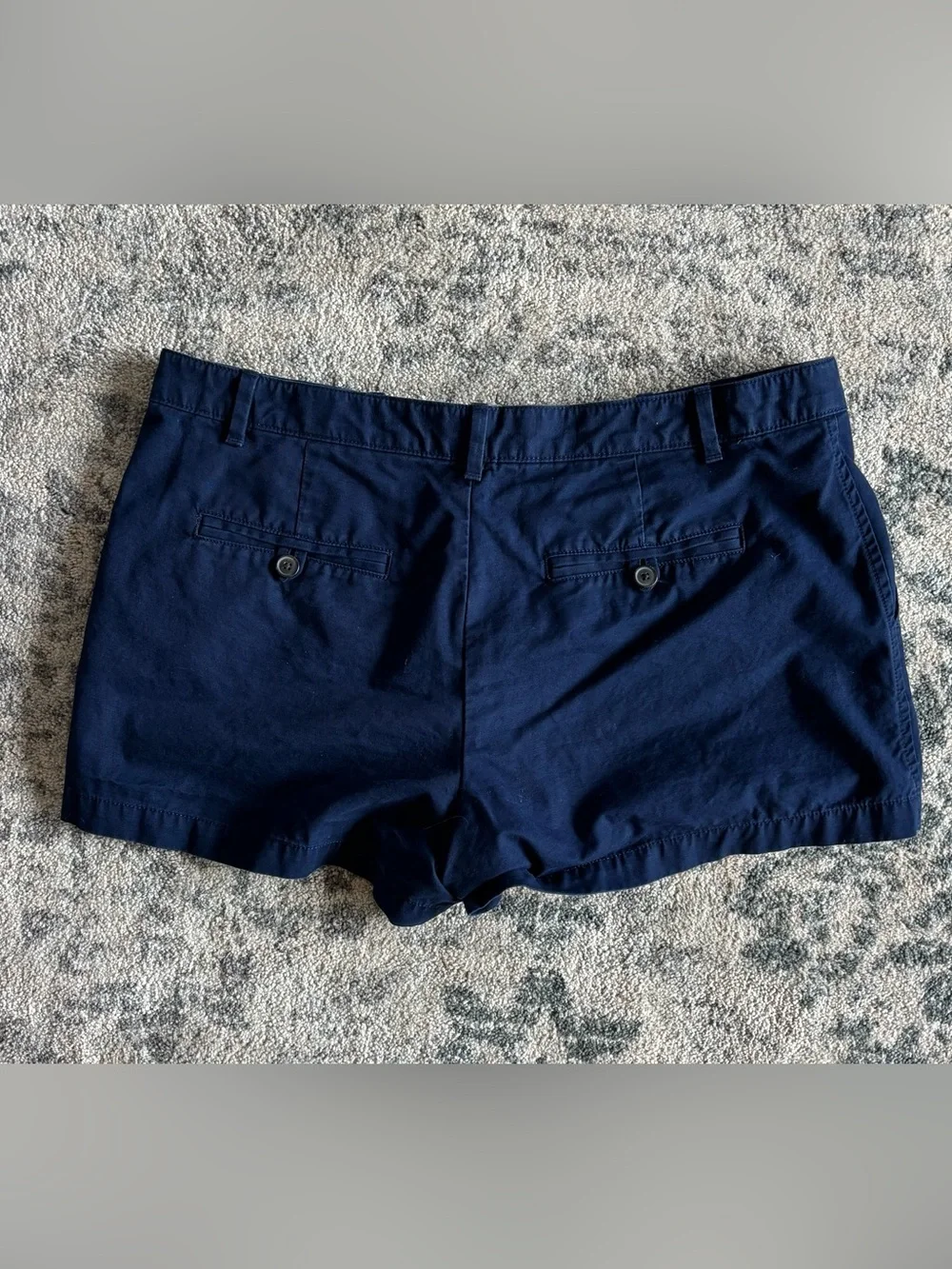 GAP Navy Flat-Front Cotton Shorts